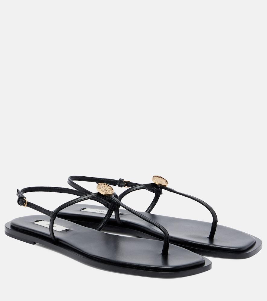 toteme leather thong sandals