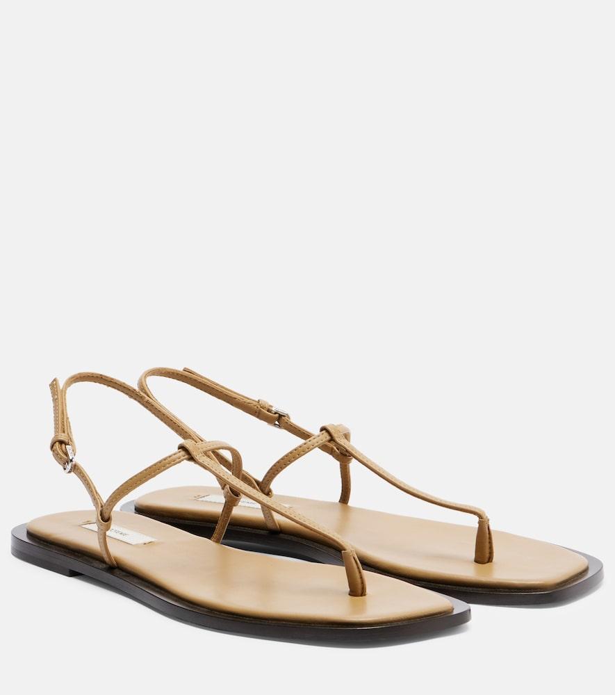 toteme leather thong sandals