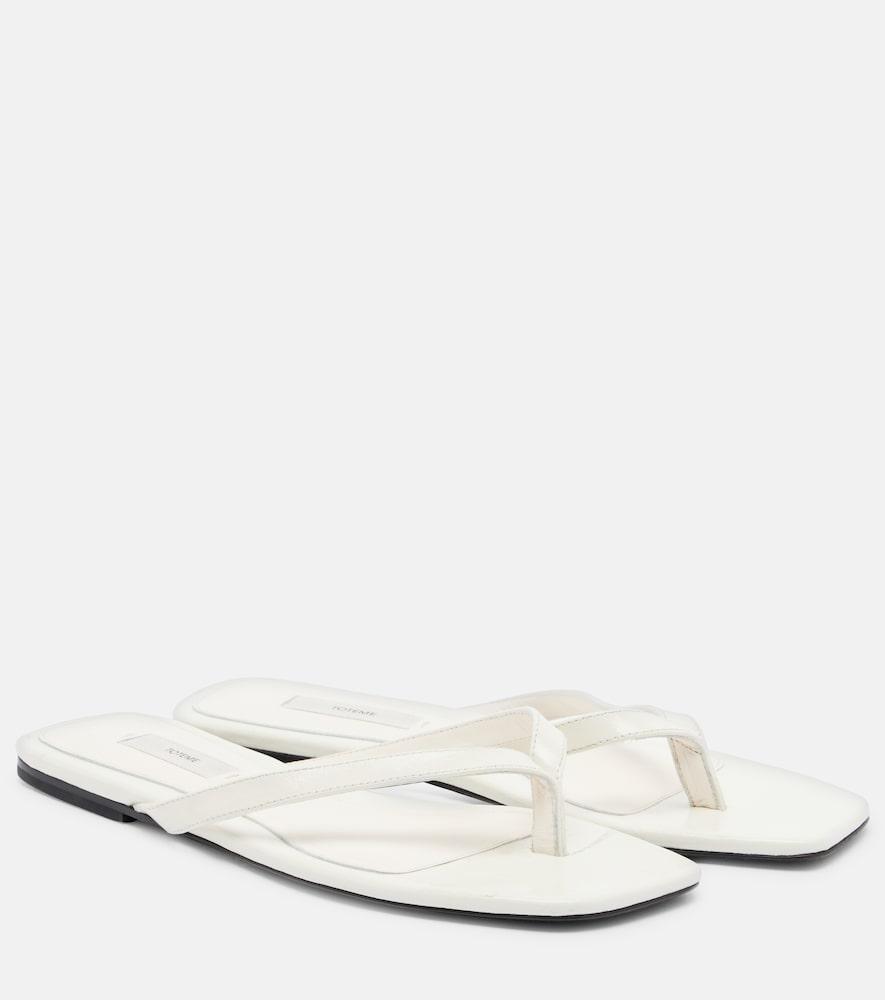 toteme leather thong sandals