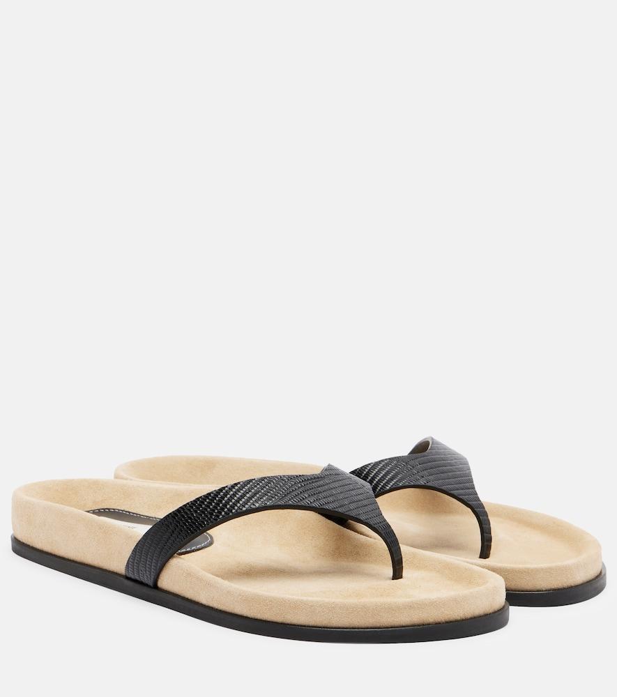 toteme leather thong sandals