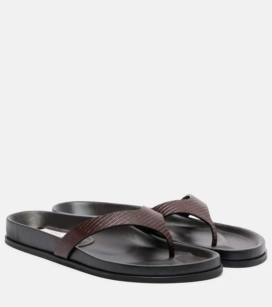 toteme leather thong sandals