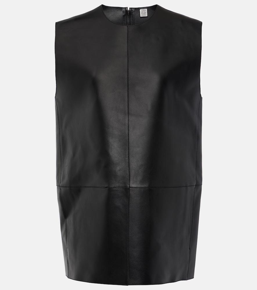 toteme leather top
