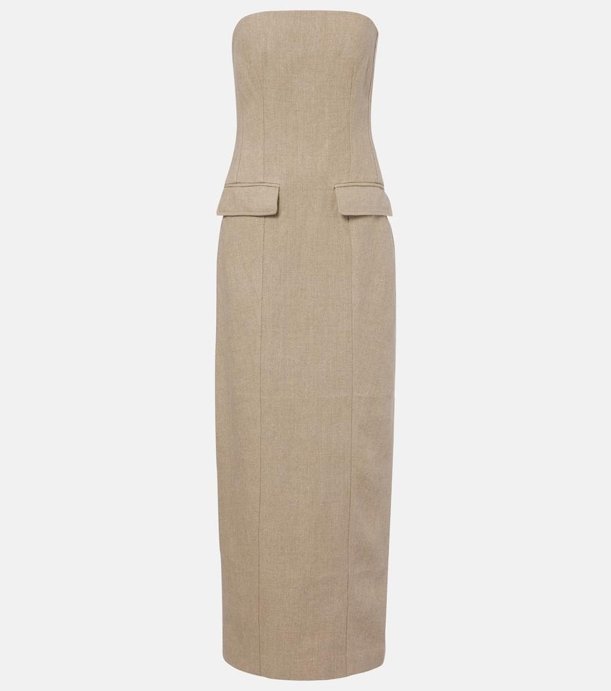 toteme linen maxi dress