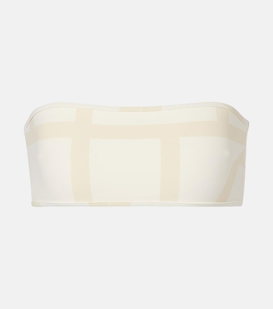 toteme monogram bandeau bikini top
