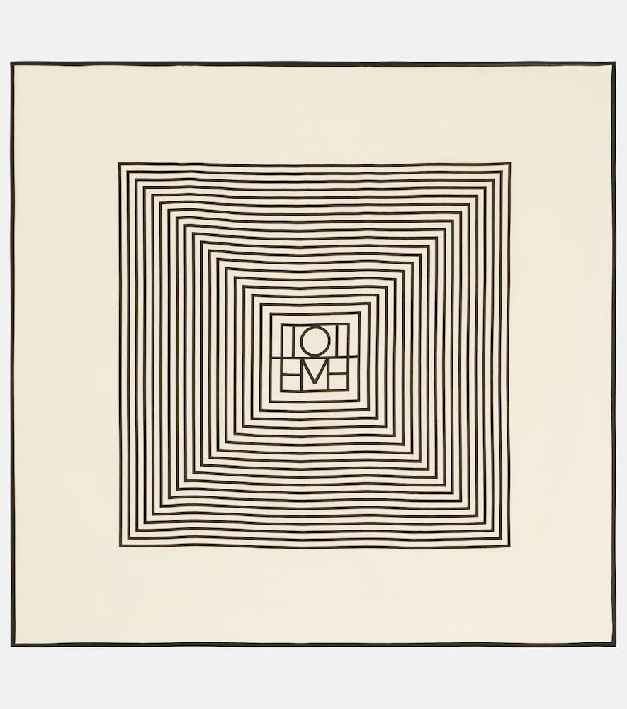 toteme monogram silk scarf