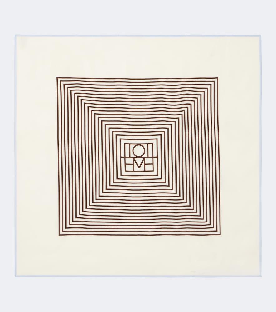 toteme monogram silk scarf