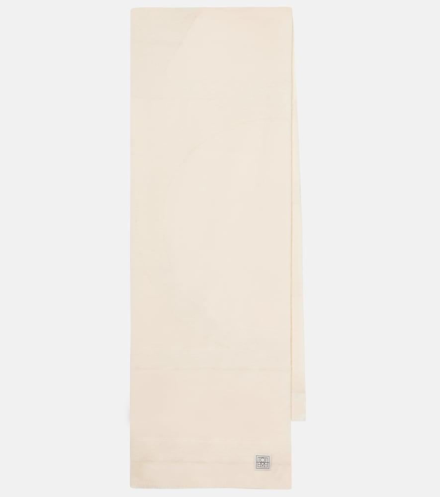 toteme monogram wool and alpaca-blend scarf