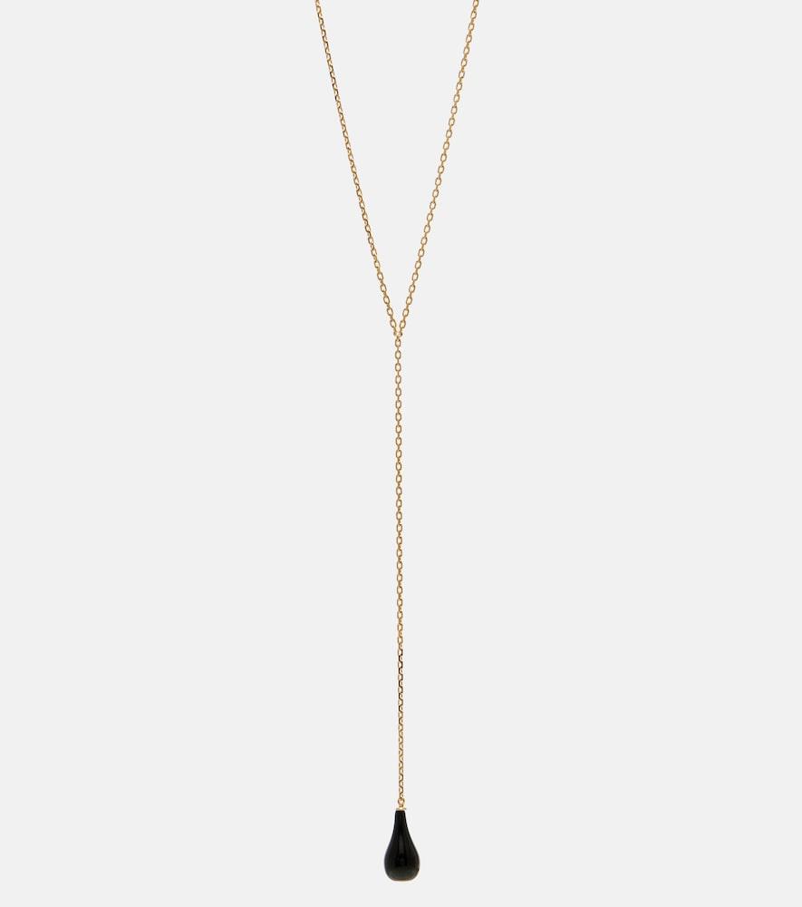 toteme onyx gold-plated necklace