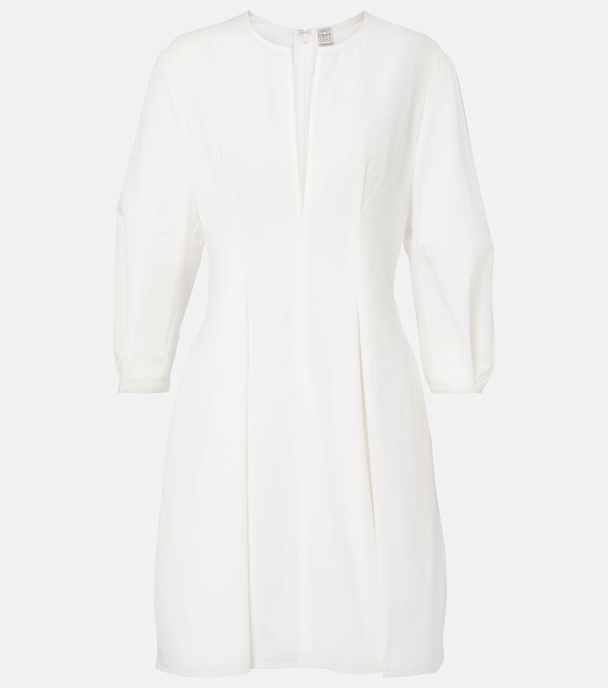 toteme pleated cotton minidress