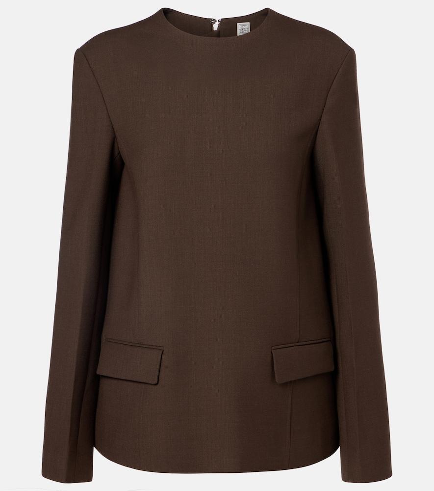 toteme pocket crêpe top