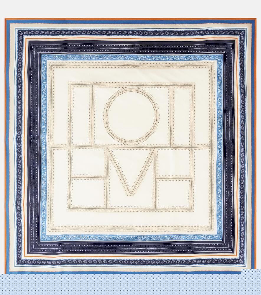 toteme printed silk twill scarf