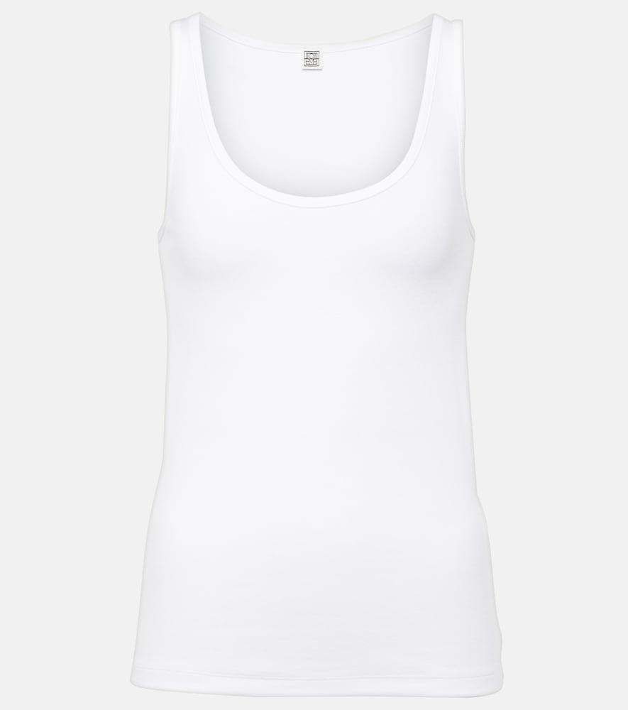 toteme ribbed-knit cotton-blend jersey tank top