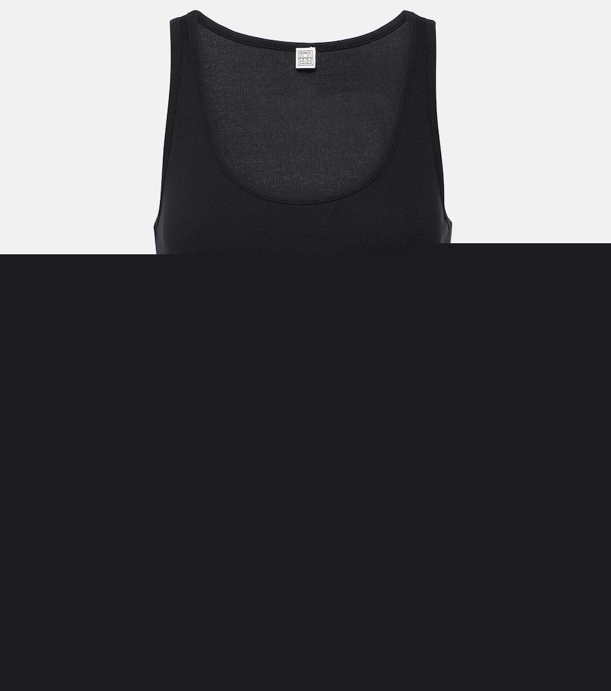 toteme ribbed-knit cotton jersey tank top
