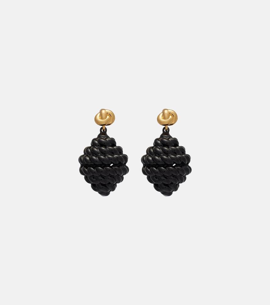 toteme rope gold-plated enamel drop earrings