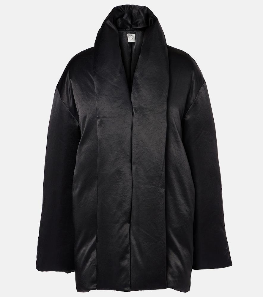 toteme satin down jacket