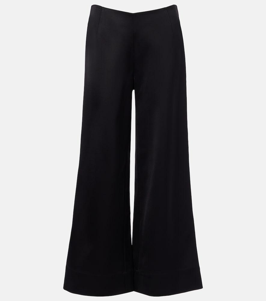 toteme satin flared pants