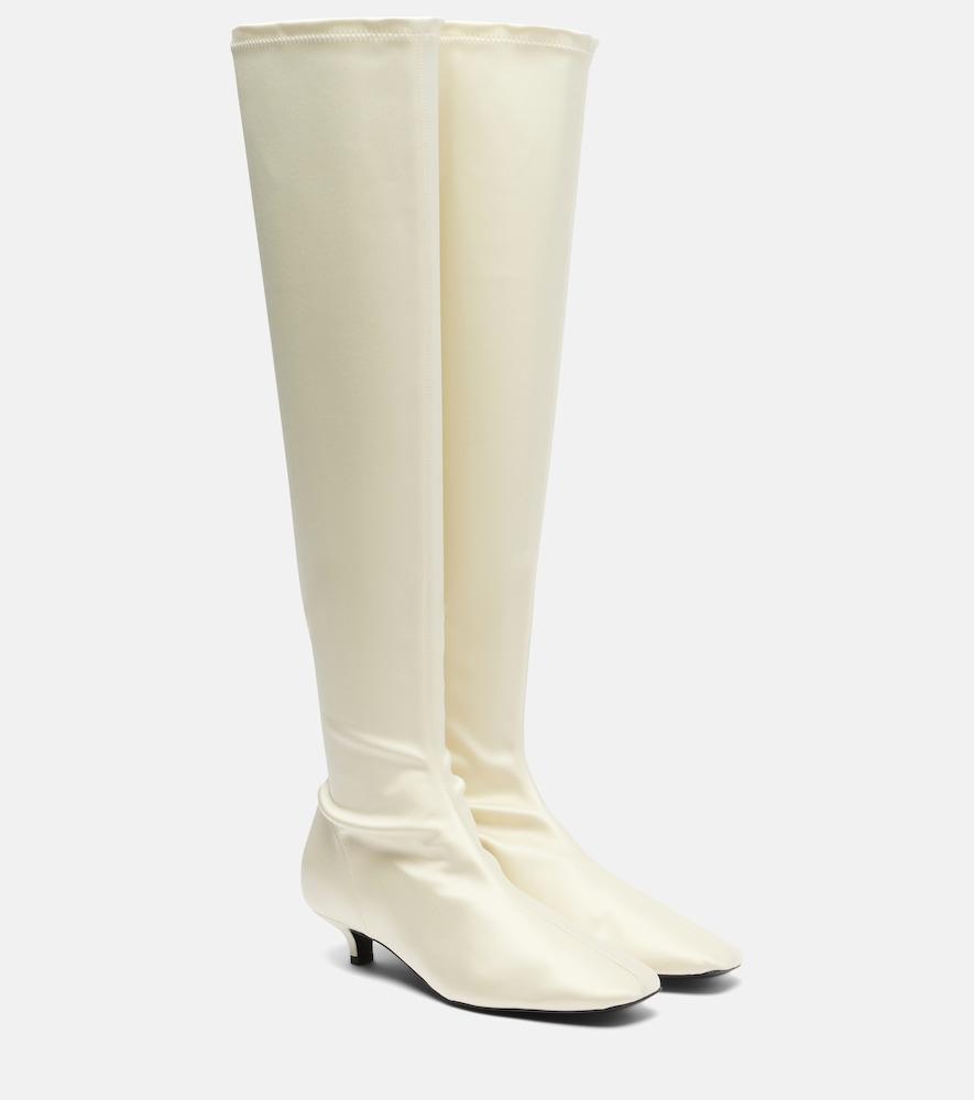 toteme satin knee-high boots