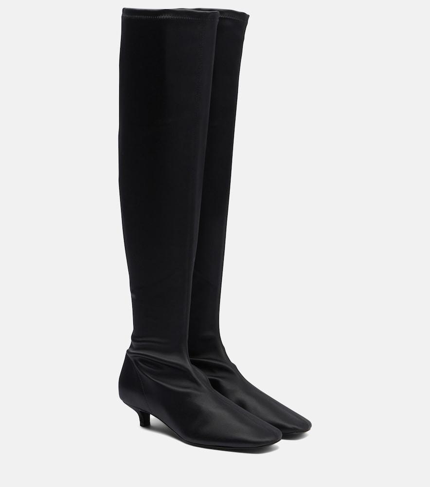 toteme satin knee-high boots