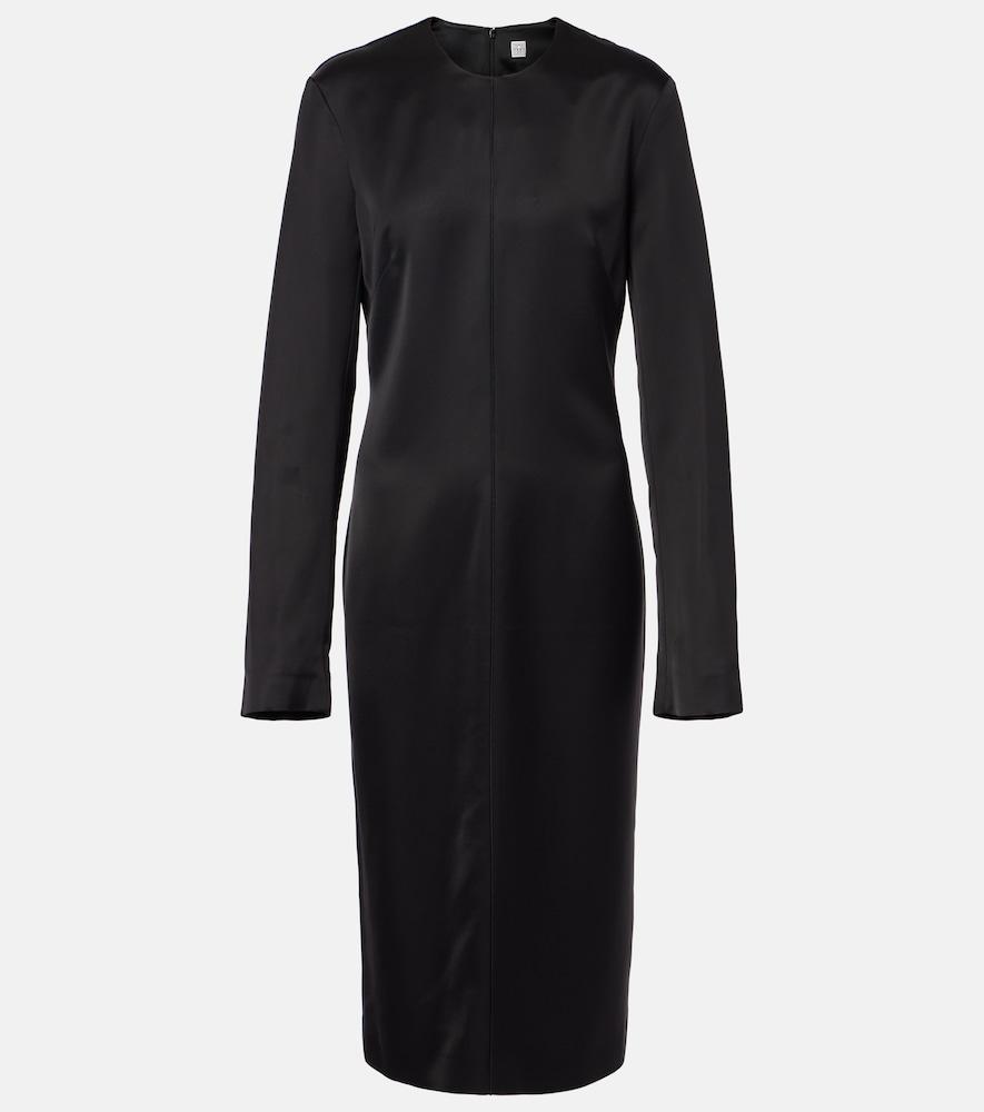 toteme satin midi dress