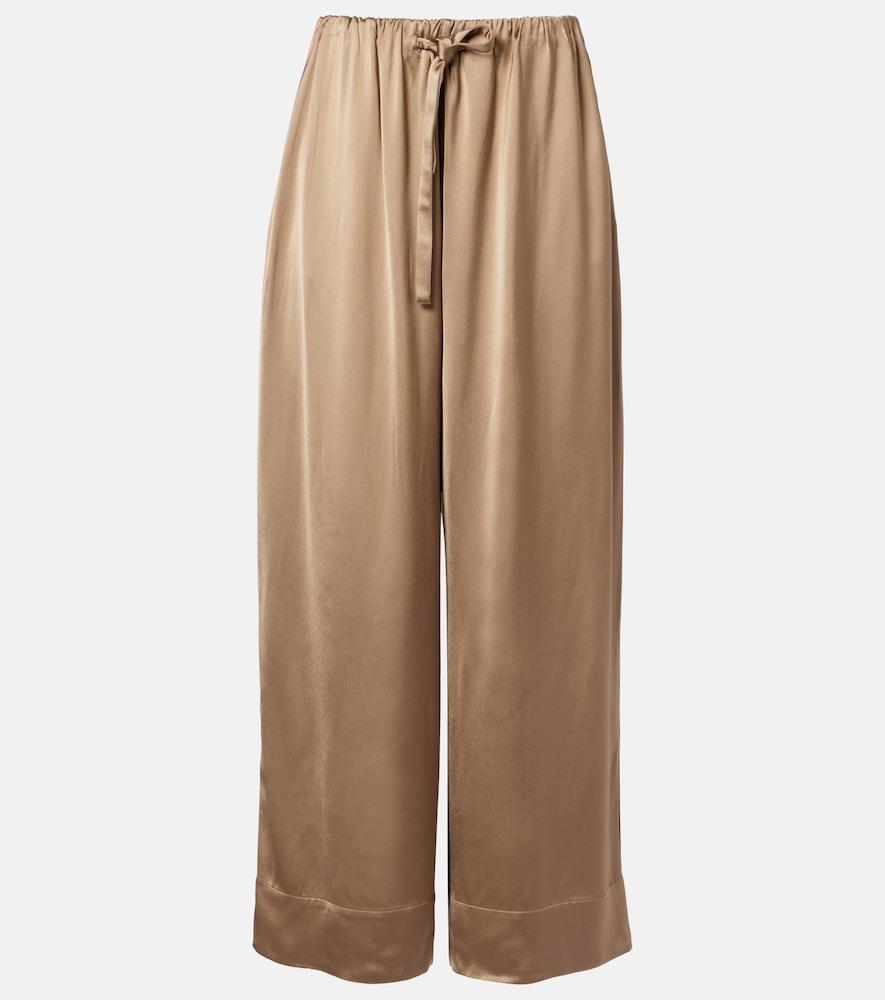 toteme satin wide-leg pants