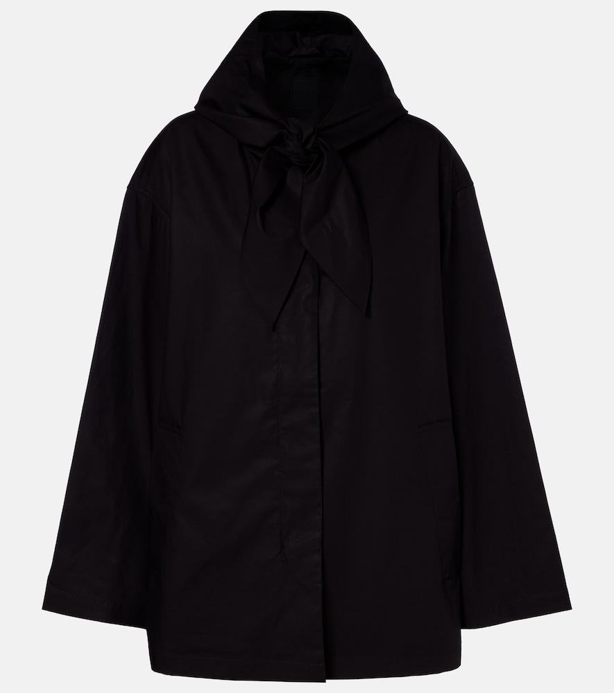 toteme scarf-detail cotton jacket
