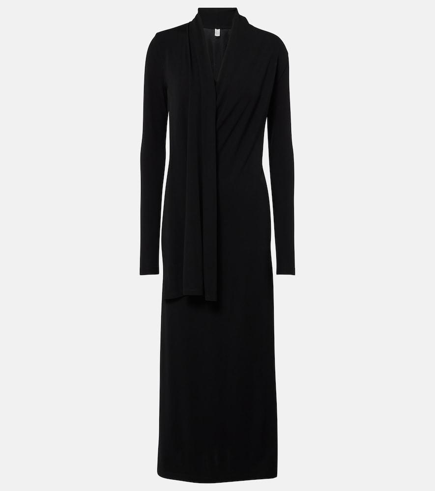 toteme scarf-detail jersey maxi dress