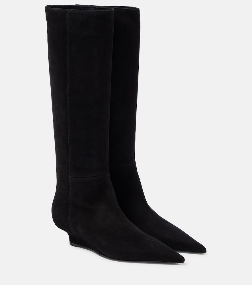 toteme sharp 40 suede knee-high boots