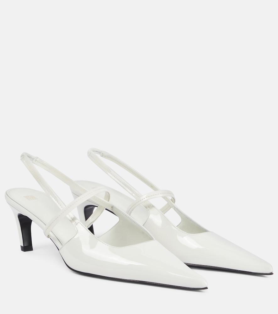 toteme sharp 50 patent leather slingback pumps
