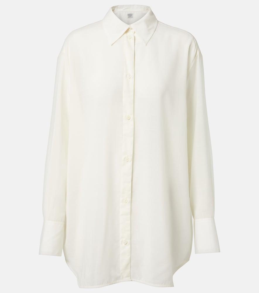 toteme sheer wool shirt