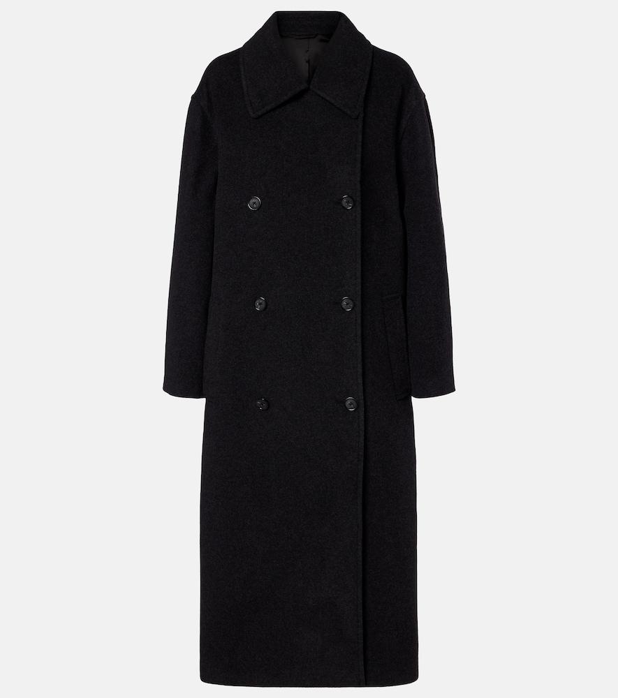 toteme shield double-breasted wool-blend coat