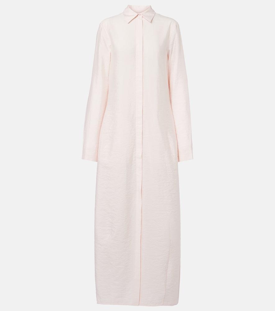 toteme silk-blend shirt dress