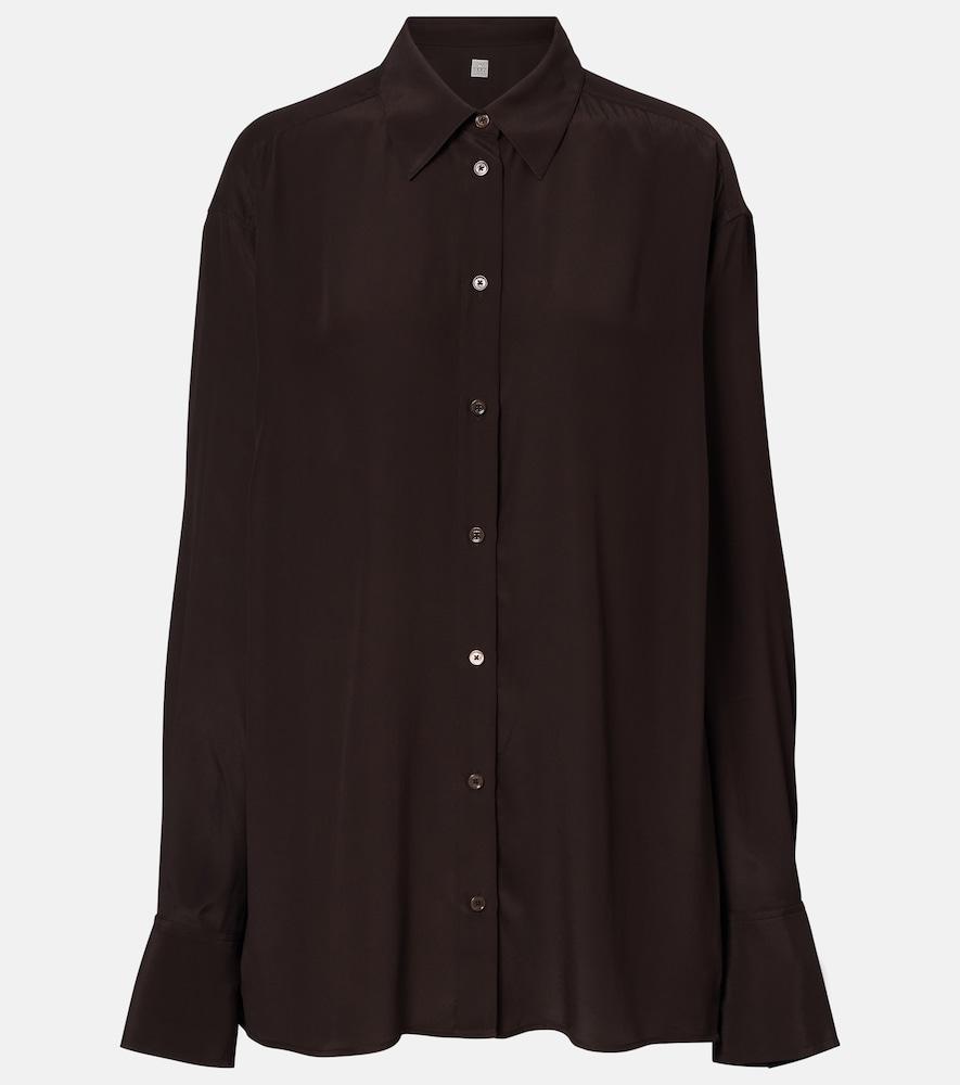 toteme silk crêpe shirt