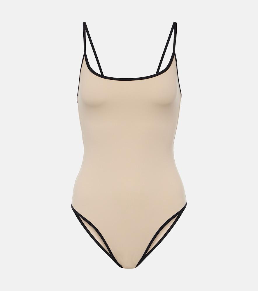 toteme stripe edge swimsuit