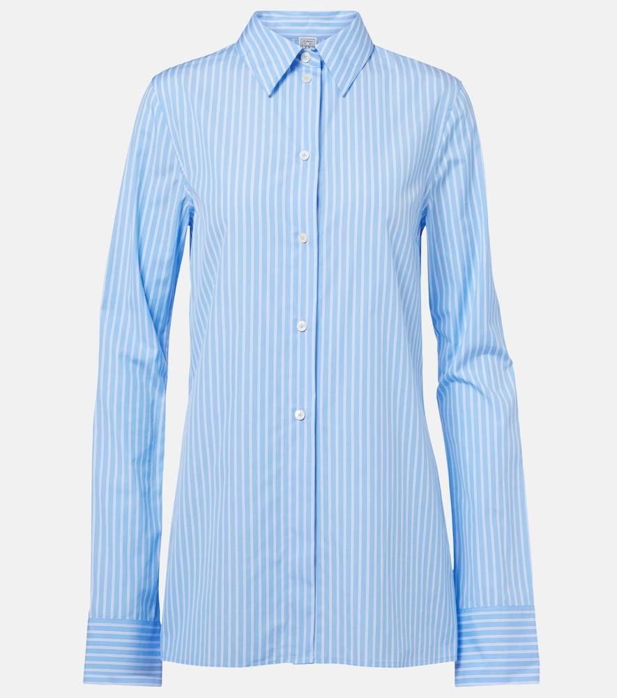toteme striped cotton poplin shirt