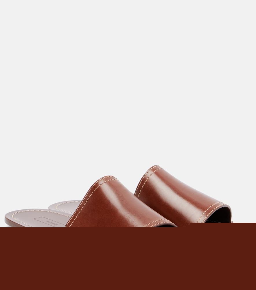 toteme studded leather slides