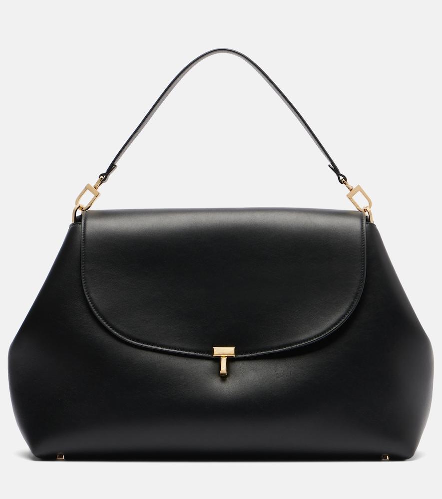 toteme t-lock medium leather tote bag