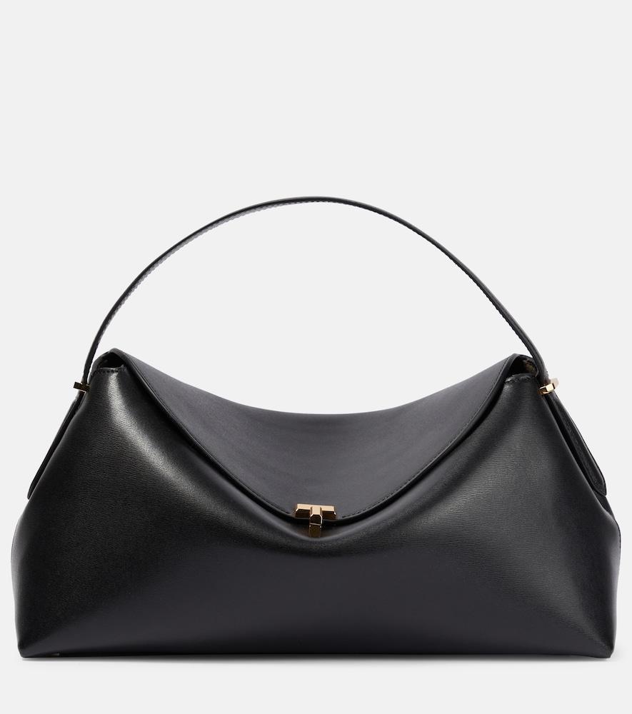 toteme t-lock medium leather tote bag