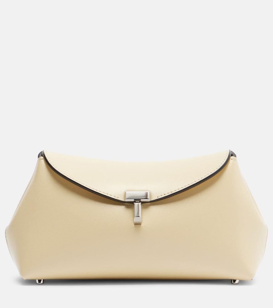 toteme t-lock mini leather clutch