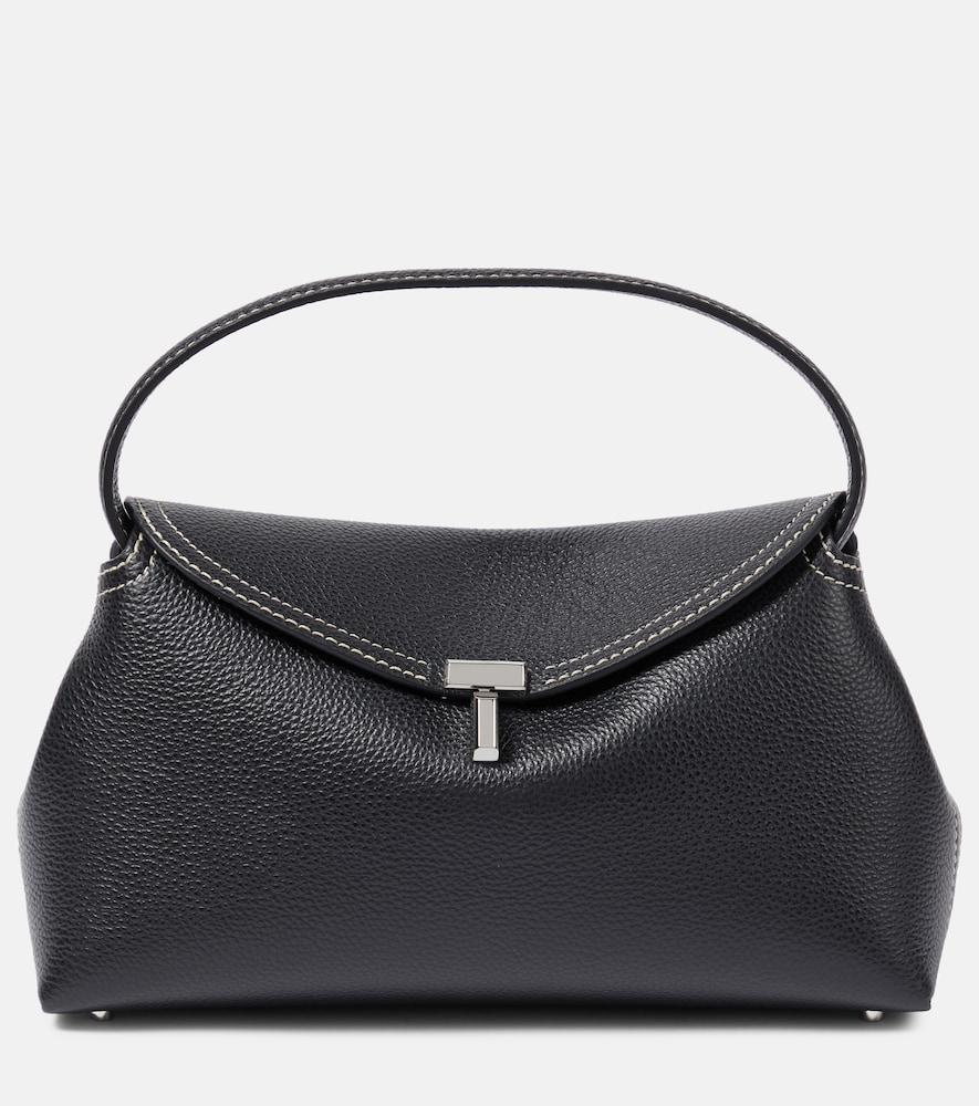 toteme t-lock small leather clutch