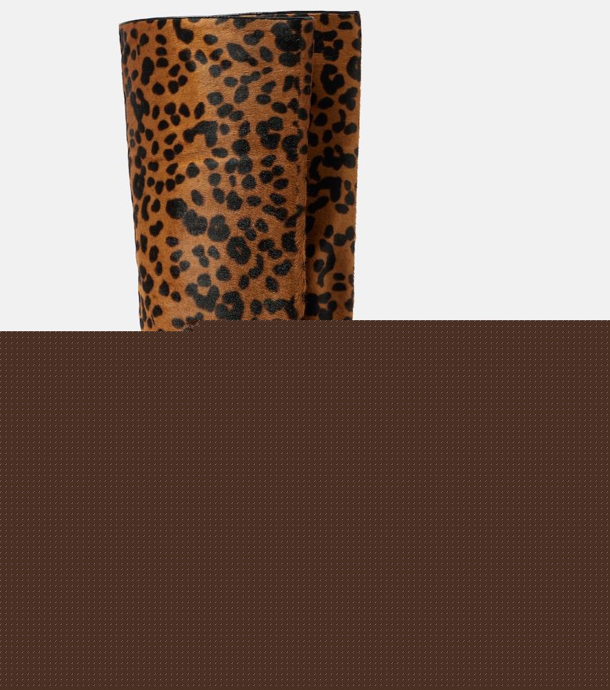 toteme wide shaft calf hair knee-high boots