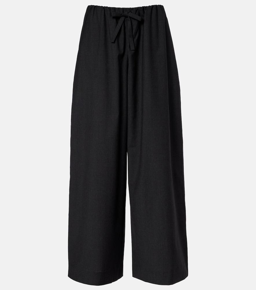 toteme wool wide-leg pants