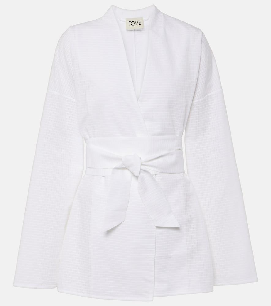 tove arya cotton wrap top