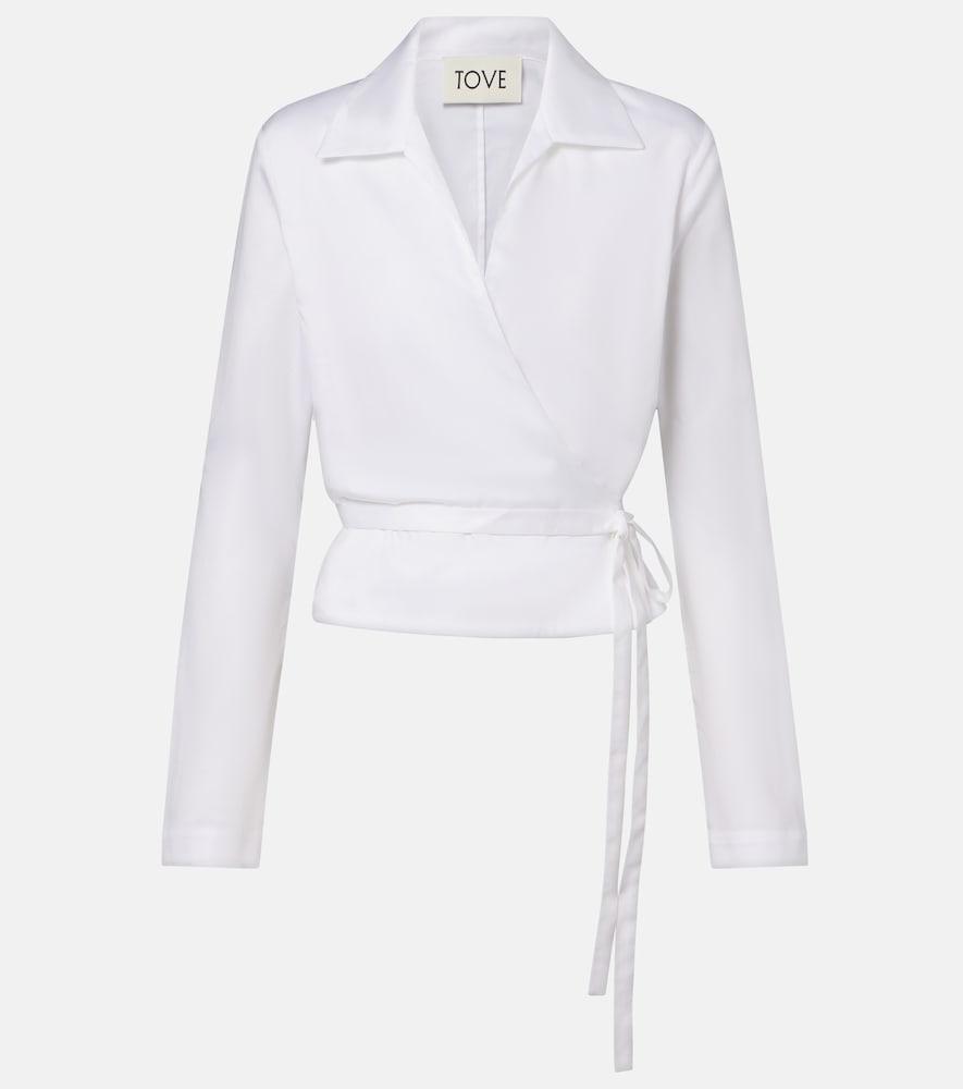tove bronte cotton wrap top
