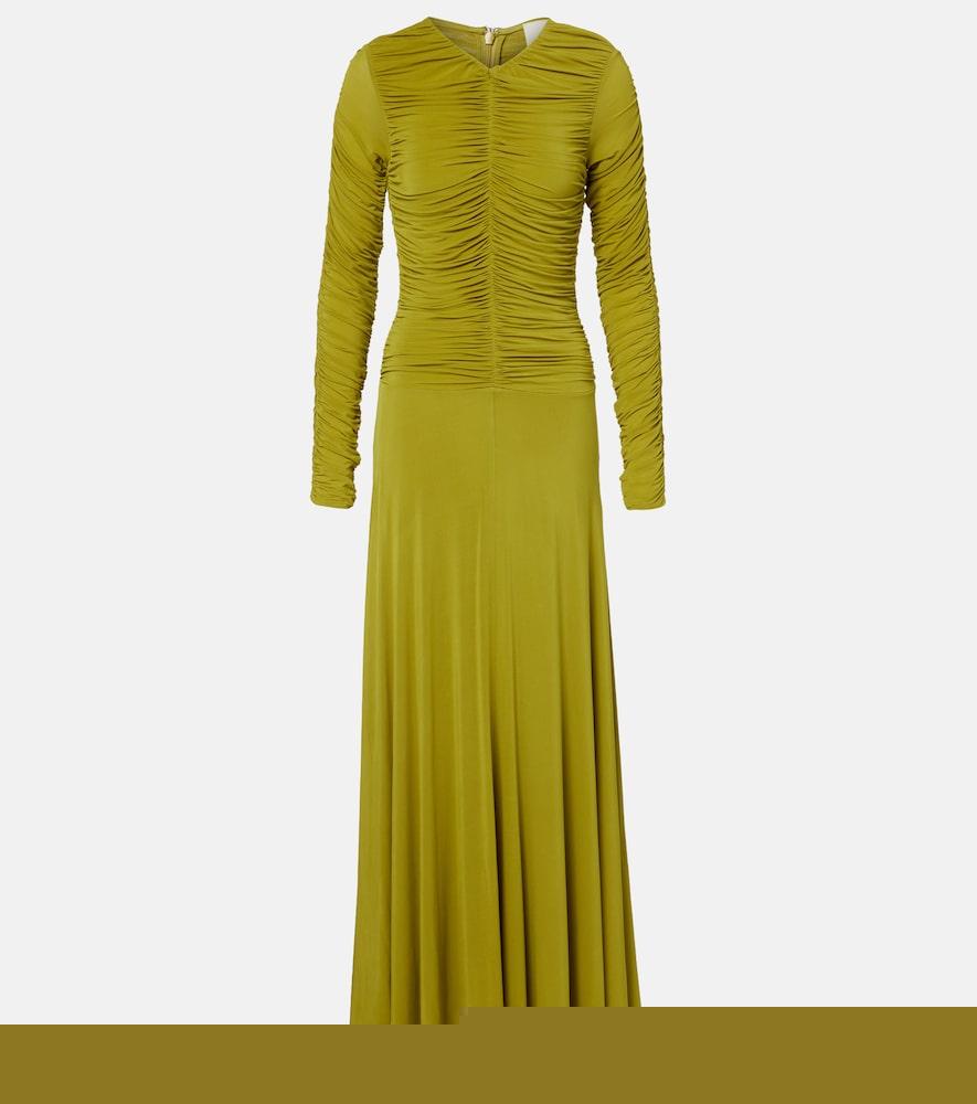 tove eira gathered maxi dress
