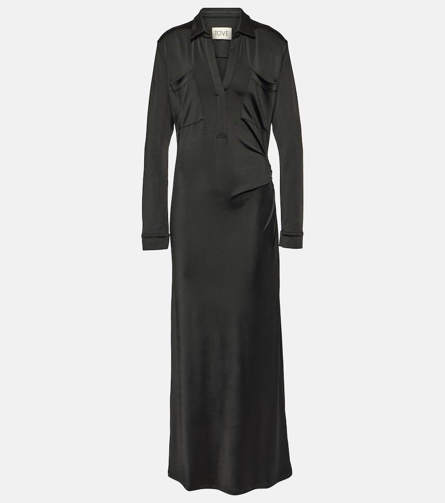 tove iana v-neck maxi dress