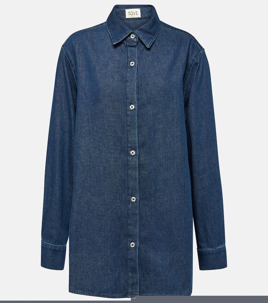 tove navie denim shirt