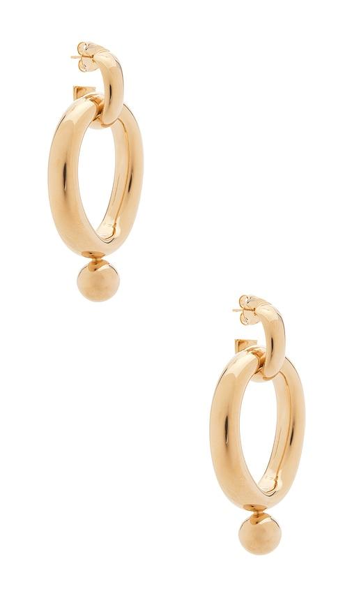 tpo amara 2.0 earrings in metallic gold.