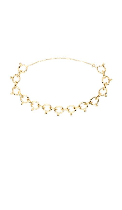 tpo amara belt in metallic gold.