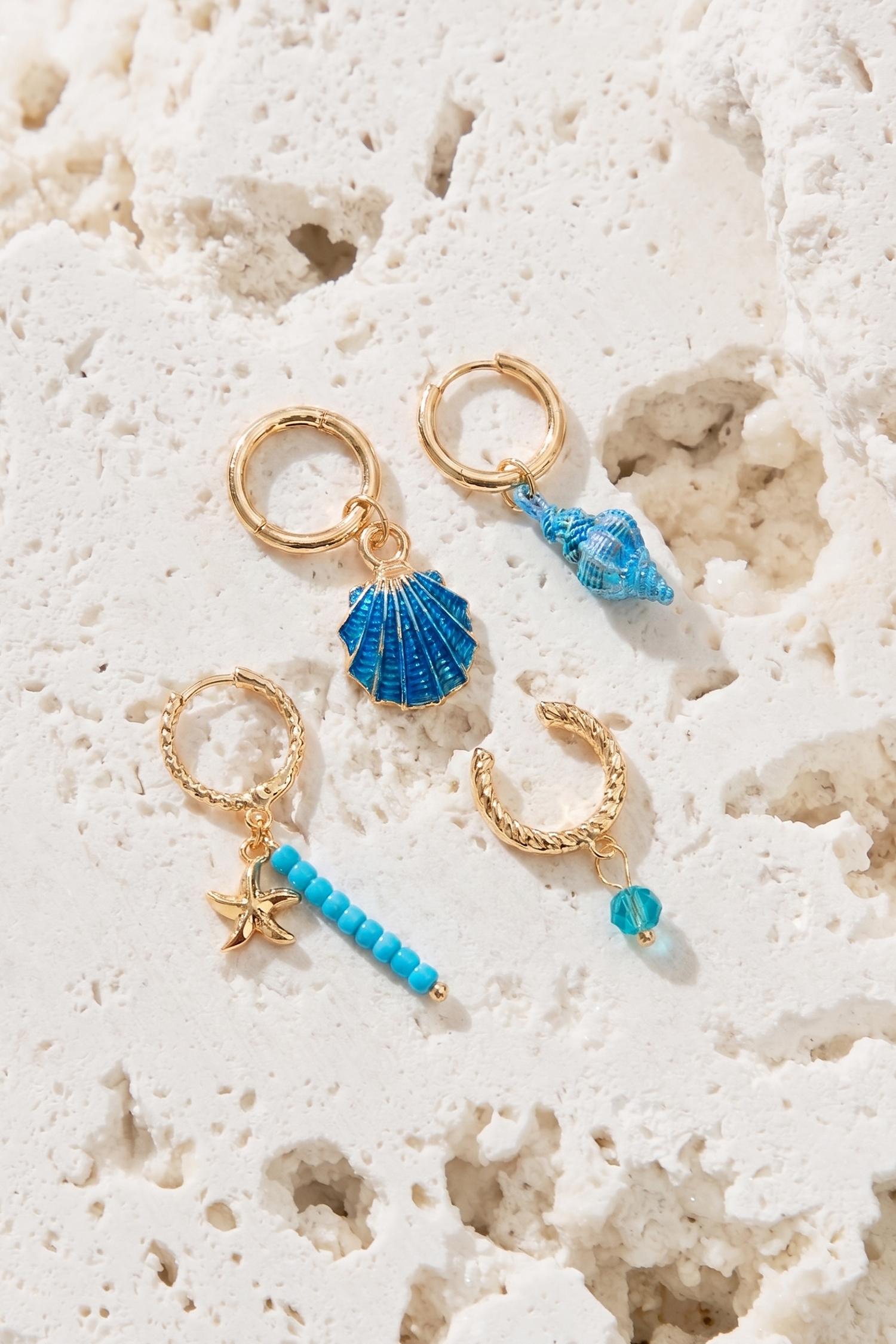 treasure trove gold-tone earring set - f
