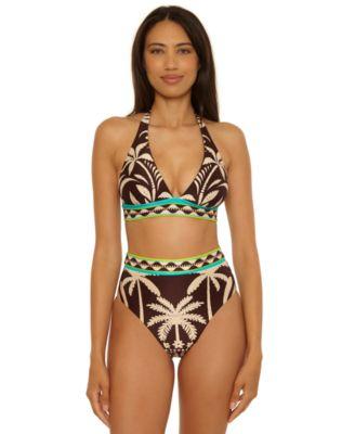 trina turk womens syros banded halter top high waist bottoms